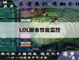 LOL脚本性能监控，lol脚本检测得出来吗