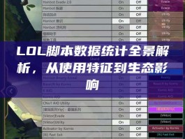 LOL脚本数据统计全景解析，从使用特征到生态影响