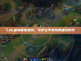 LOL脚本客服热线，守护公平竞技的最后防线