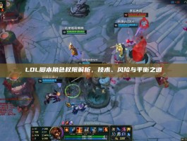 LOL脚本角色权限解析，技术、风险与平衡之道