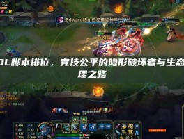 LOL脚本排位，竞技公平的隐形破坏者与生态治理之路