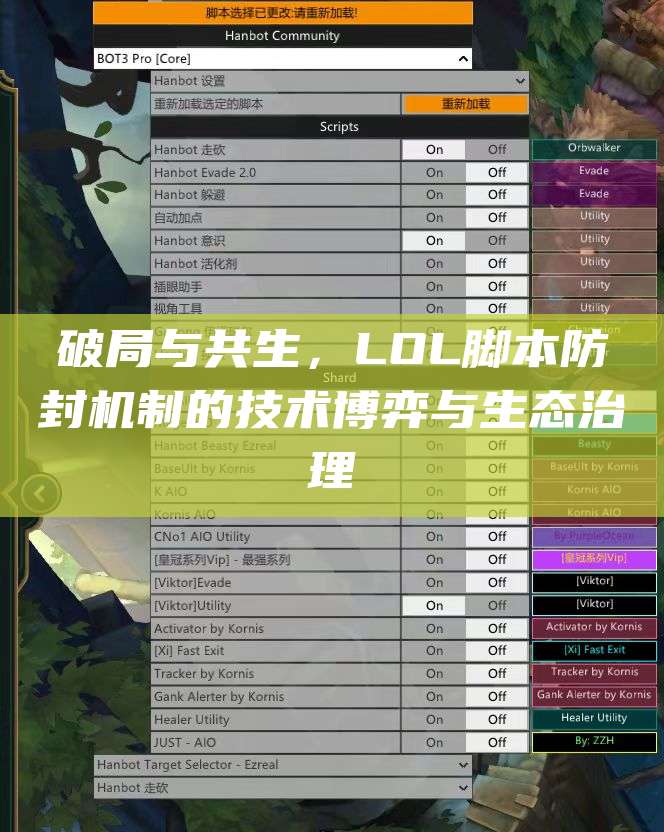 破局与共生,LOL脚本防封机制的技术博弈与生态治理