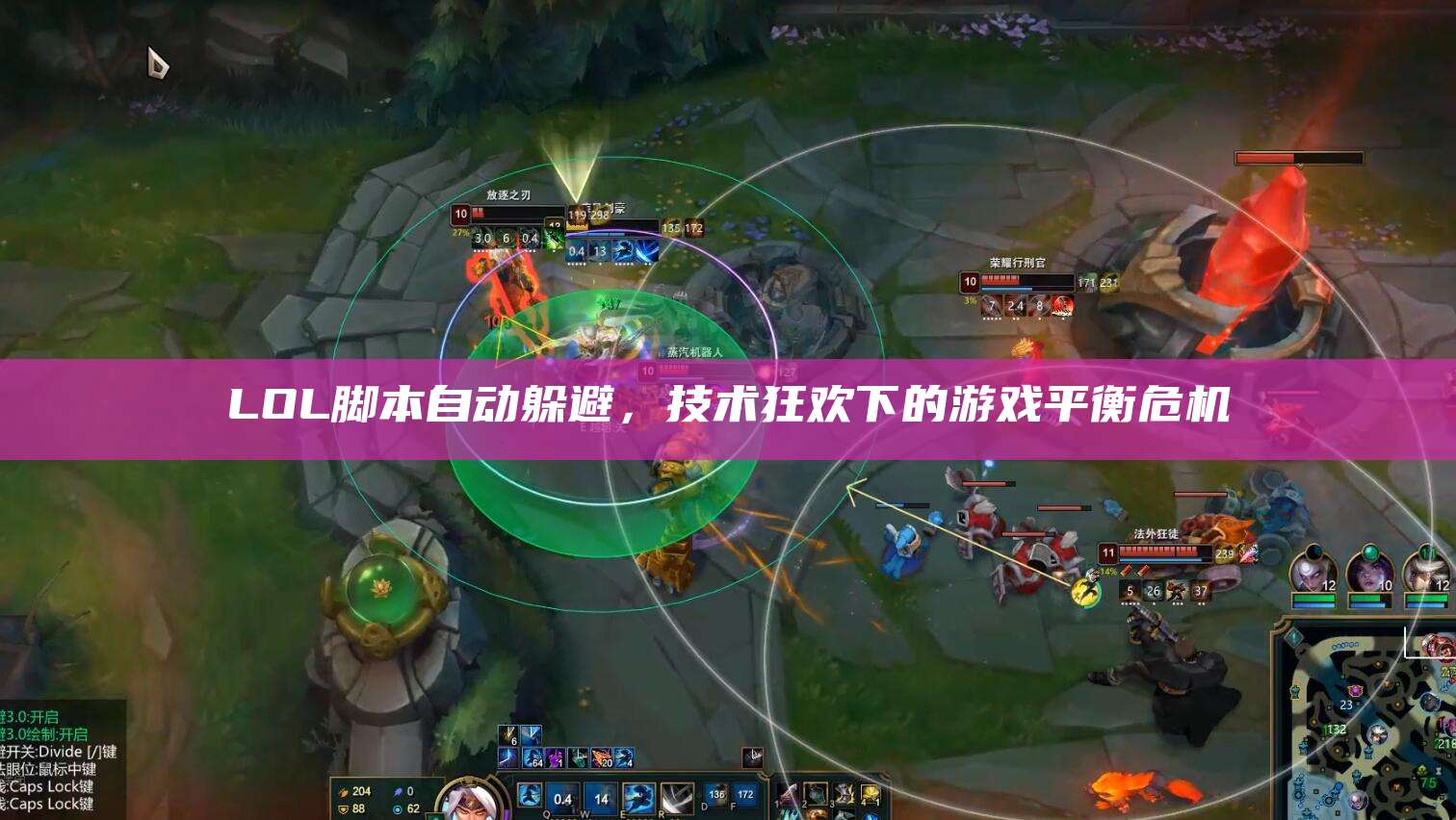 LOL脚本自动躲避,技术狂欢下的游戏平衡危机